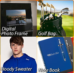 Sunny Promo - Coffee Cups, USB Driver, Golf Bag, Back Pack, Note Book, Hoody Sweater, Digital Photo Frame